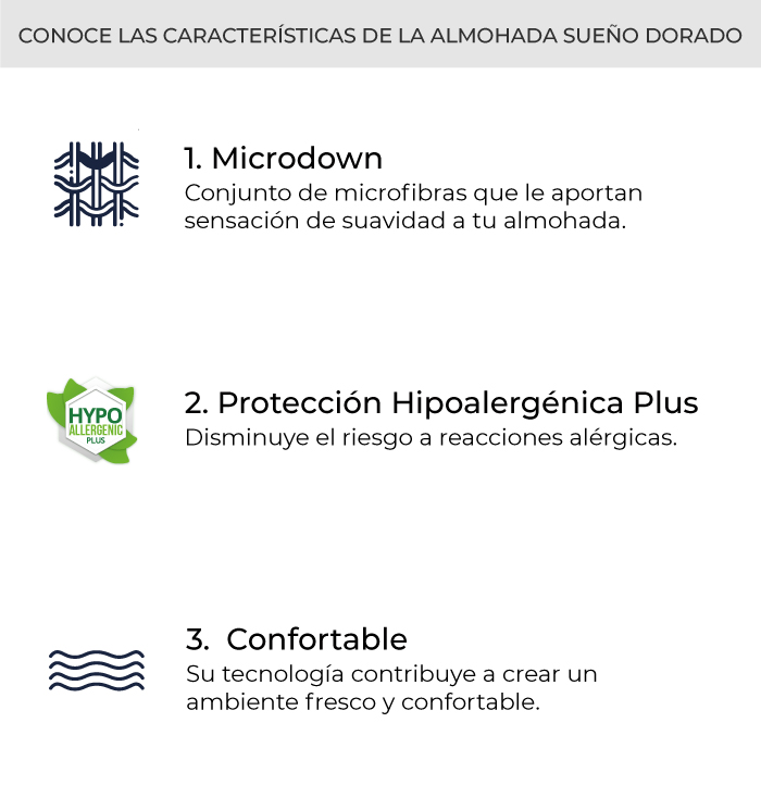caracteristicas-almohada-sueño-dorado-el-dorado