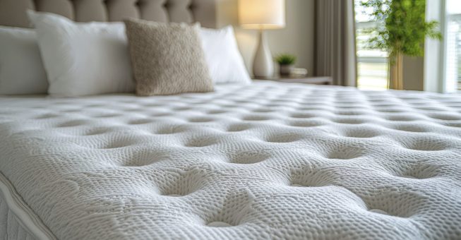 closeup-plush-white-mattress-with-quilted-pattern